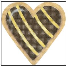 Chocolate Striped Heart Cookie
