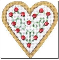 Red Hot Vine Heart Cookie