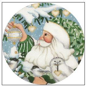 Wintergreen Santa Ornament