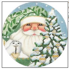 Wintergreen Santa Ornament
