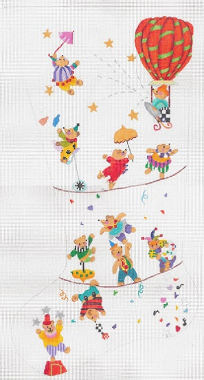 Teddys Holiday Circus Stocking - 13ct