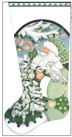 Wintergreen Santa Stocking