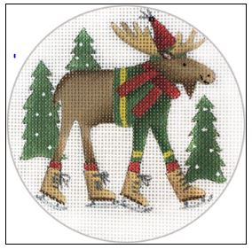 Moose Skates Ornament