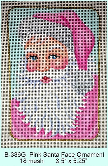 Pink Santa Face Ornament