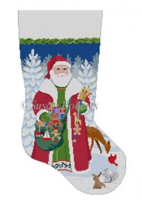 Woodland Santa Stocking