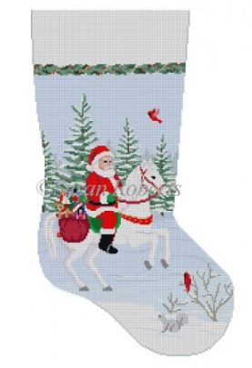 Santa on Horse Stocking