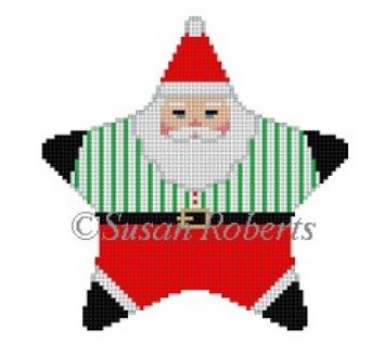 Star Santa Green Stripe Shirt
