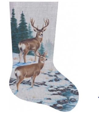 Deer By Stream Stocking