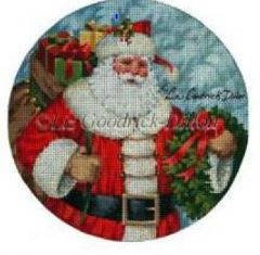Santa w/Wreath 18ct
