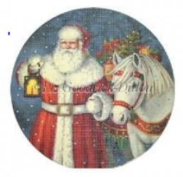 Santa w/Horse and presents - 18ct
