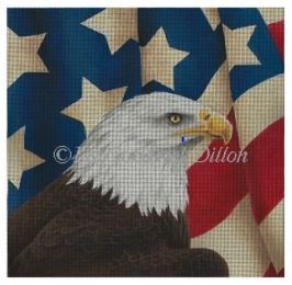 Eagle s/Draped Flag
