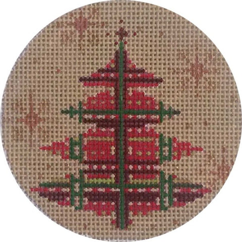 Red and Green Plaid Tree Ornament