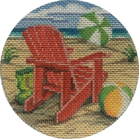 Red Beach Chair Ornament