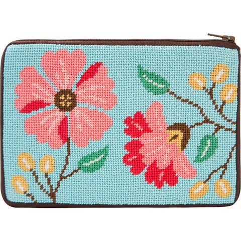 Pink Flowers Purse