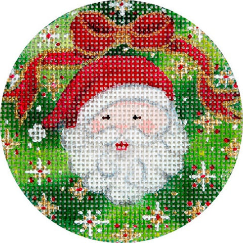 Santa and Wreath Ornament