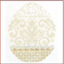 French Vanilla Damask Egg