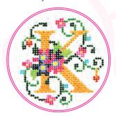 Floral Alphabet - K