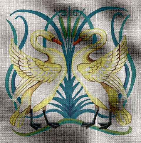 Art Nouveau Swans