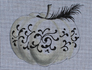 Elegant Pumpkin with Feather