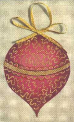 Magenta/Gold Ornament