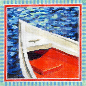 White/Red Boat