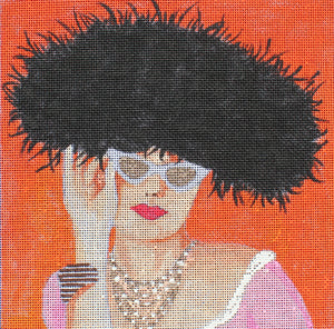 Woman in Black Fur Hat