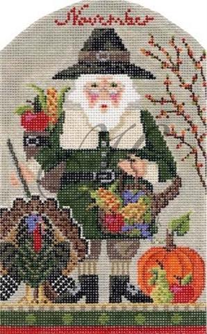 November Thanksgiving Santa Stitch Guide