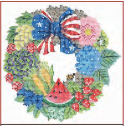 Summer Independence Wreath Stitch Guide