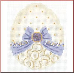 Vanilla and Lavender Ribbon Egg