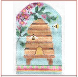 Spring Skep With Cherry Blossoms Stitch Guide