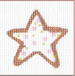Pink Sprinkle Star Cookie Square