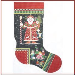 North Pole Santa And Toys Stocking