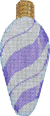 Purple Peppermint Swirl Light Bulb