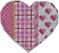 Pink Pindot/Plaid/Hearts Heart