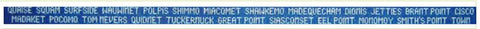 Nantucket Towns Belt - Blue Background
