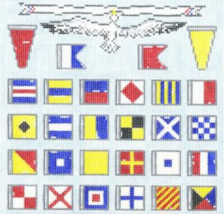 Nautical Alphabet Pillow