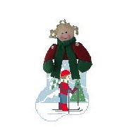 Skiing Girl Mini Sock