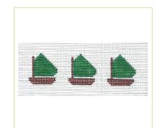 Green Sailboats Jewelry Box Insert