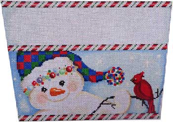 Snowman Checked Hat Stocking Cuff