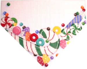 Green Candy Cane Stocking Top