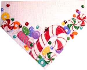 Red Candy Cane Stocking Top