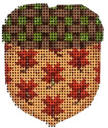 Oak Leaf/Woven Cap Mini Acorn