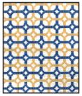 Navy and Yellow Diamonds Purse Insert