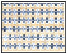 Navy and Yellow Keys Purse Insert