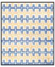 Navy and Yellow Keys Purse Insert