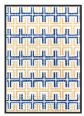 Navy and Yellow Keys Purse Insert