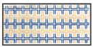 Navy and Yellow Keys Purse Insert