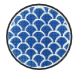 Dark Blue Scales Purse Insert