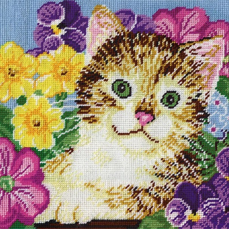 Cat in Flowers