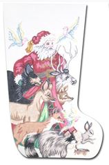 Santa With Animals Stocking